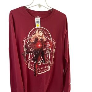 Marvel Doctor Strange Multiverse Of Madness Scarlet Witch Red Long Sleeve Top XL